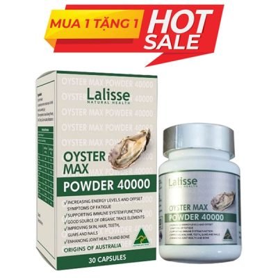 Tinh chất hàu Lalisse Oyster Max Powder 40000mg, Hộp 30 viên