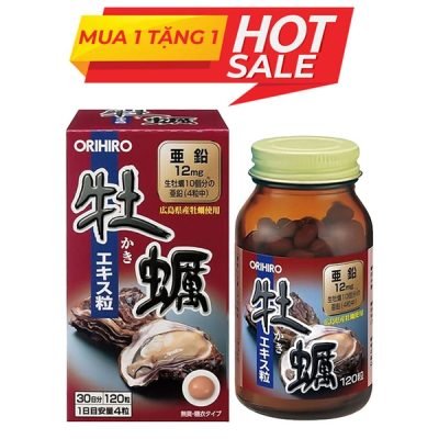 Tinh chất hàu tươi Orihiro Nhật Bản, Hộp 120 viên