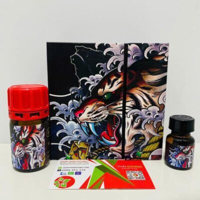 Combo Poppers Tiger Đỏ 50ml – Popper Con Hổ Mạnh, Chính Hãng, Hương Nồng Cực Phê