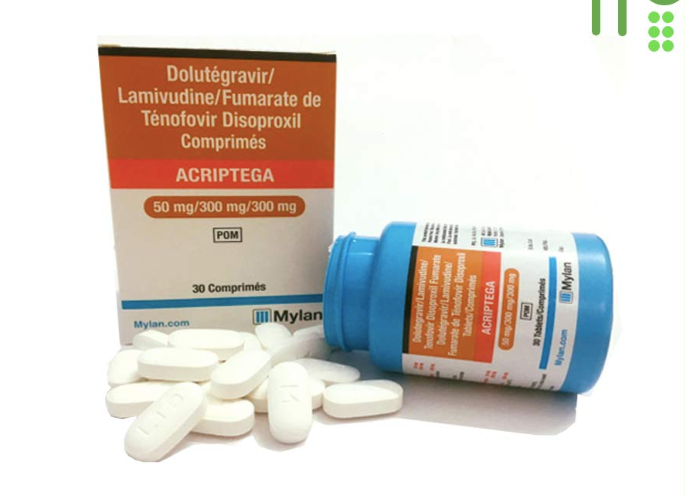 Alternative view of Thuốc Acriptega Mylan chống phơi nhiễm HIV 50mg/300mg/300mg hộp 30v
