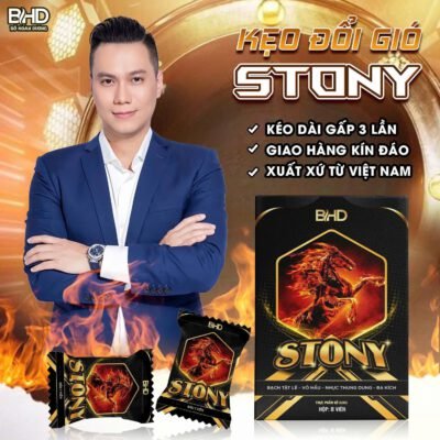 Kẹo Đổi Gió STONY Hỗ Trợ Tăng Cường Sinh Lý Nam Hộp 8 Viên